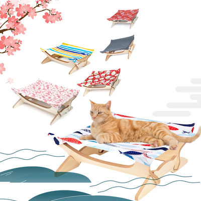 Quadrato staccabile di legno elevato della struttura dei letti di Cat Beds Cat Hammock Blanket che appende Cat Sofa lavabile