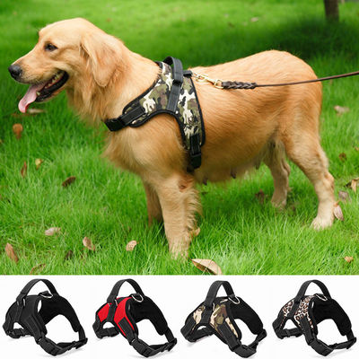 Cinghia pettorale della sella del cane di animale domestico della maglia del cablaggio di Oxford Mesh Canvas Adjustable Padded Dog respirabile nessun collare dell'animale domestico di tirata