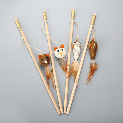 Il multiplo disegna la piuma Cat Fishing Pole Toy di Cat Pet Toys Interactive Funny