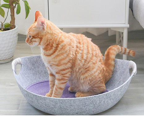 nido del gatto del feltro con per il nido rotondo 100% del letto del gatto del letto del cane del gatto del nido dell'animale domestico di sicurezza