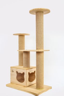 Letto di legno di lusso di aumento dell'animale domestico delle scale del ODM &amp; dell'OEM Cat Climbing Tree Furniture Safety