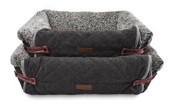 Stuoia smontabile staccabile di Flip Cover Comfortable Pet Bed Grey Dog Sofa Cushion With