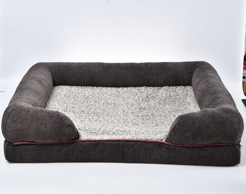 Grande strato ortopedico di lusso allineante impermeabile del sofà del letto del cane con la copertura lavabile smontabile