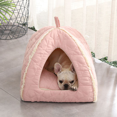 Tenda dell'animale domestico della peluche con l'iglù inferiore Cat House Kennel di slittamento staccabile di Mat Dog Bed With Non della chiusura lampo