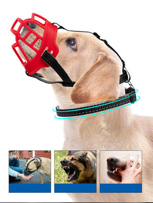 Copertura respirabile della bocca del cane della museruola del canestro del silicone della museruola del cane con le cinghie regolabili per il Anti-morso di notte e di giorno