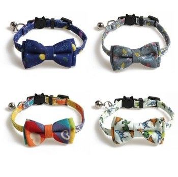 Animale domestico regolabile Cat Collar Breakaway con la cravatta a farfalla e Bell sveglie per Kitty ed alcuni cuccioli