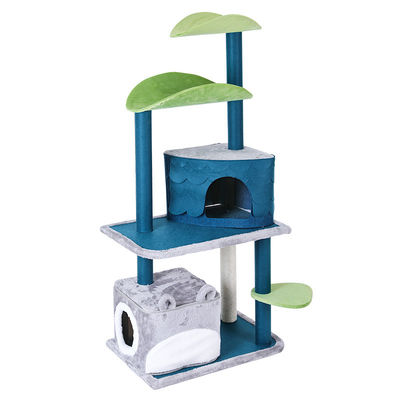 Livello di lusso di Cat Climbing Frame Tree Multi di sicurezza con la caverna che graffia dimensione 61*41*132cm delle poste m.