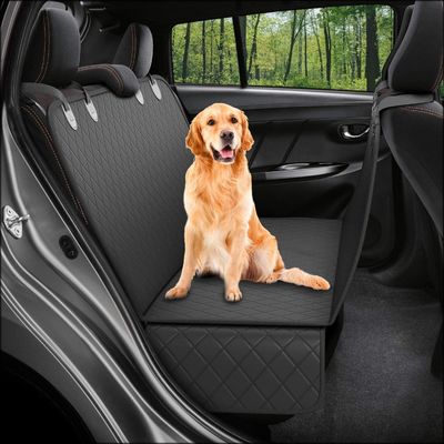 Copertura di sedile posteriore montata su veicolo del cane Mat Black Waterproof 137*147cm