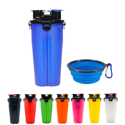 acqua del cane 350ml e bottiglia Hallupets dell'alimento con le ciotole portatili pieghevoli