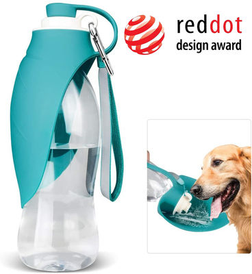 Forma di foglia amichevole di Eco del silicone della bottiglia di acqua pieghevole del cane