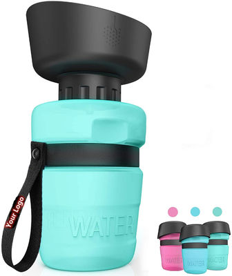 bottiglia di acqua del cane della prova della perdita della bottiglia di acqua dell'animale domestico del silicone dell'HDPE 520ml