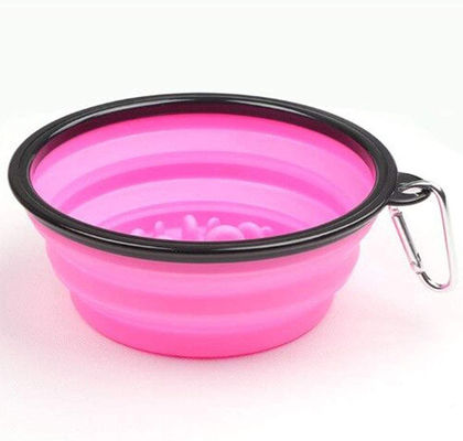 Ciotola pieghevole 13*9*5.5cm dell'alimentatore del cane pieghevole lento interattivo di sicurezza