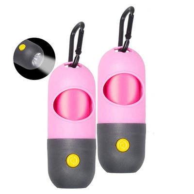 PE del supporto dell'erogatore della borsa della poppa del cucciolo della torcia elettrica del LED con 15 borse dello spreco della prova della perdita