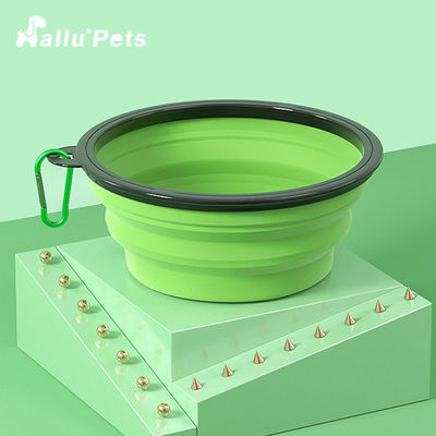 Alimentatore del cane della ciotola dell'acqua del cane di Carabiner dell'ABS del TPE pieghevole per gli animali domestici
