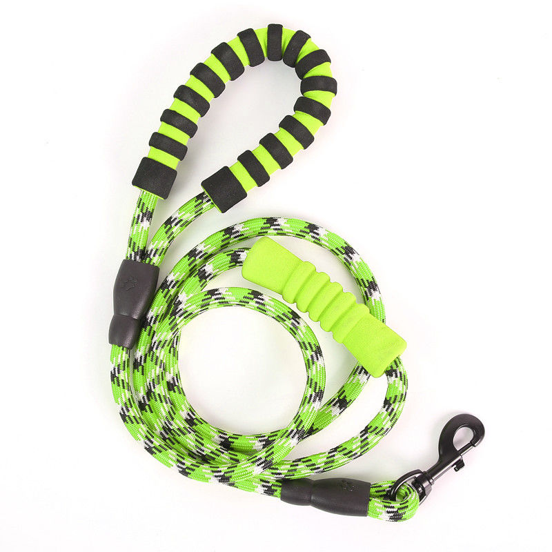 Corda rotonda del cane del guinzaglio di EVA Reflective Double Handle Dog con la clip e la maniglia riempita 180cm