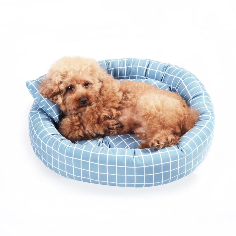 Il letto caldo molle rotondo all'ingrosso dell'animale domestico con i cani dei gatti di Cuddler della ciambella del cuscino inserisce il lusso del letto dell'animale domestico con non il fondo di slittamento