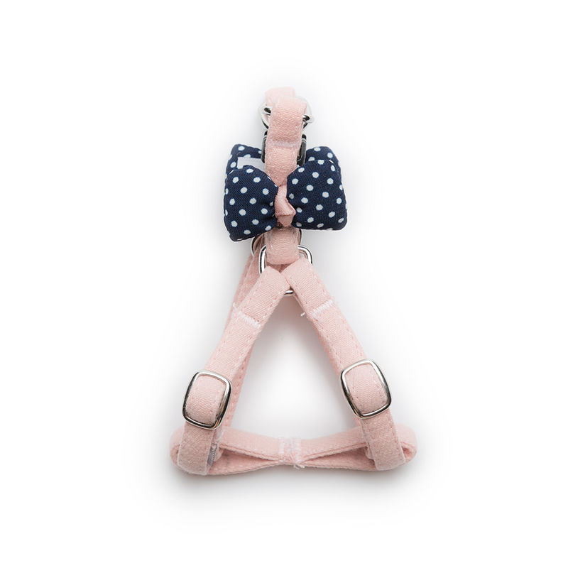 L'animale domestico fornisce il cotone sveglio Cat Dog Harness Leash Set della trazione della cinghia del petto dell'animale domestico di Dots Cat Harness Bow Tie Adjustable indietro