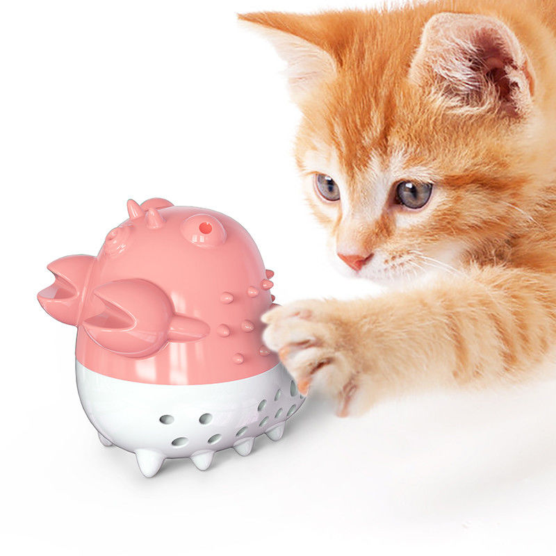 Giocattoli dei denti di pulizia e governare del Catnip delle palle di Cat Grooming Tools Toothbrush Chew del gambero con il suono