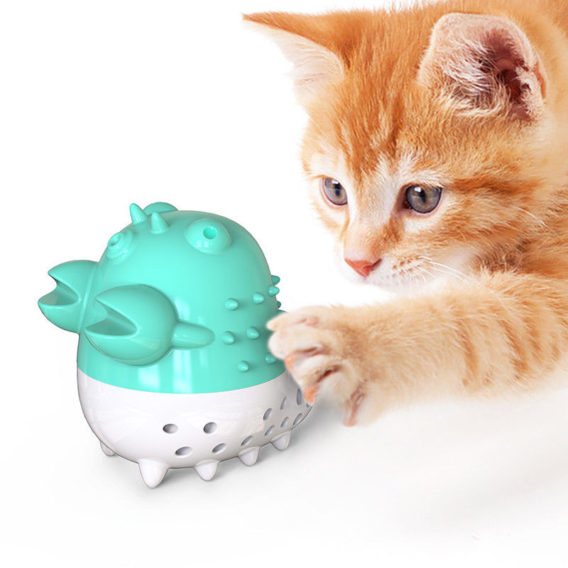Giocattoli dei denti di pulizia e governare del Catnip delle palle di Cat Grooming Tools Toothbrush Chew del gambero con il suono