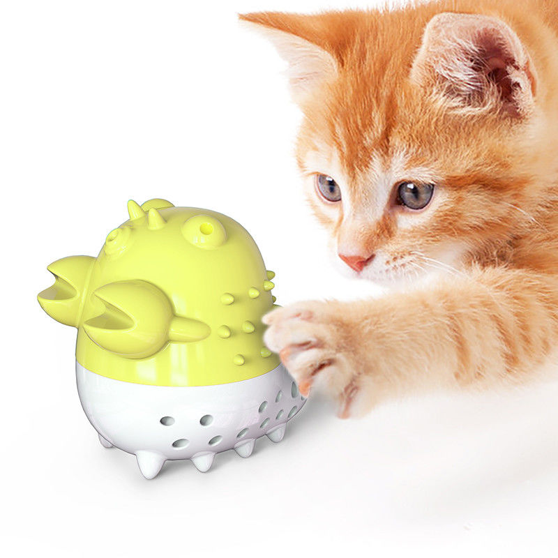 Giocattoli dei denti di pulizia e governare del Catnip delle palle di Cat Grooming Tools Toothbrush Chew del gambero con il suono
