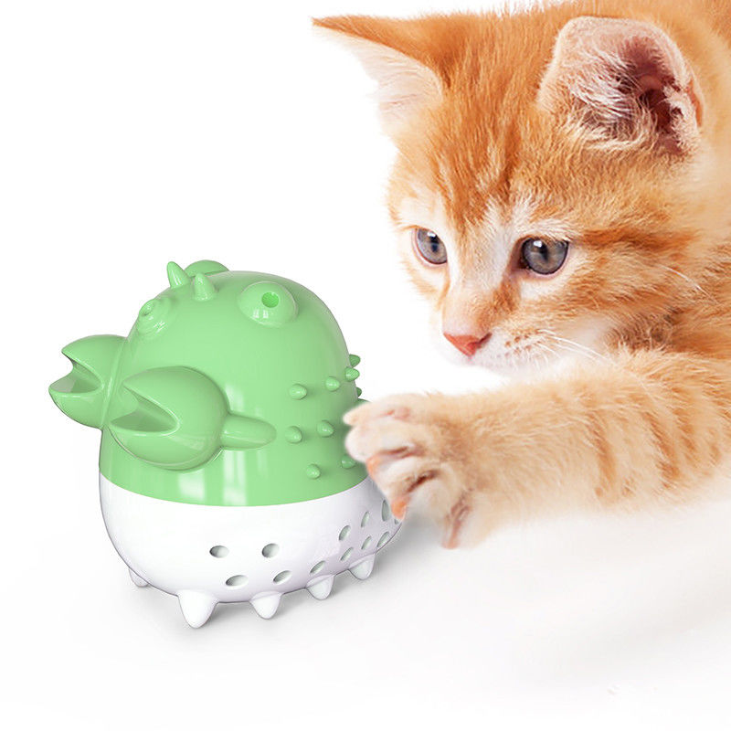 Giocattoli dei denti di pulizia e governare del Catnip delle palle di Cat Grooming Tools Toothbrush Chew del gambero con il suono