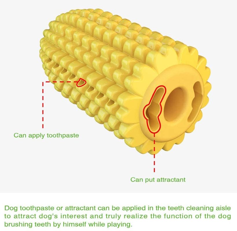 Governare resistente dell'animale domestico del morso foggia il molare di gomma naturale di forma del cereale del bastone di masticazione del cane