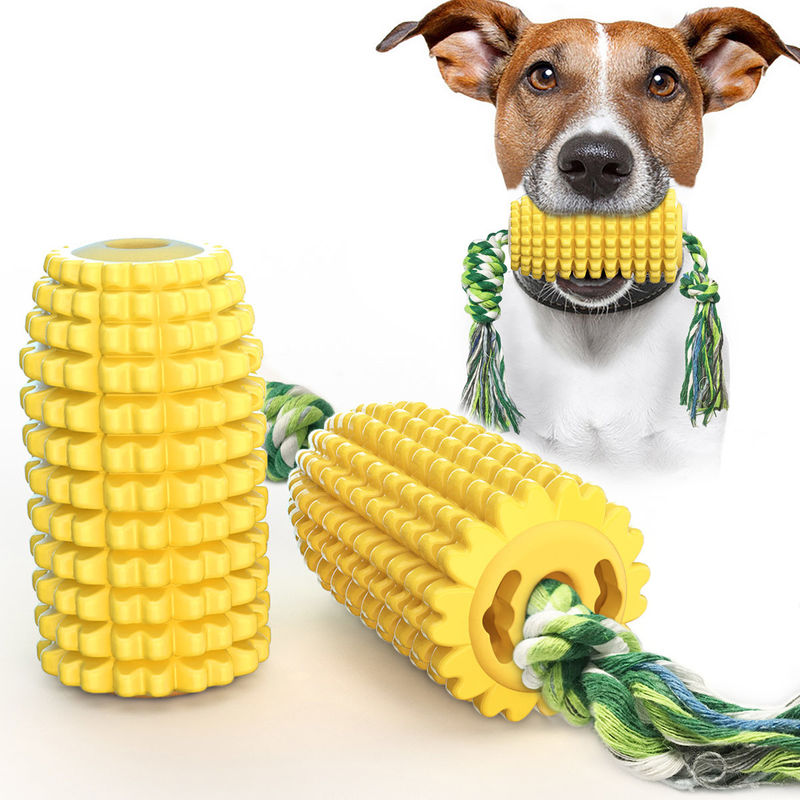 Governare resistente dell'animale domestico del morso foggia il molare di gomma naturale di forma del cereale del bastone di masticazione del cane