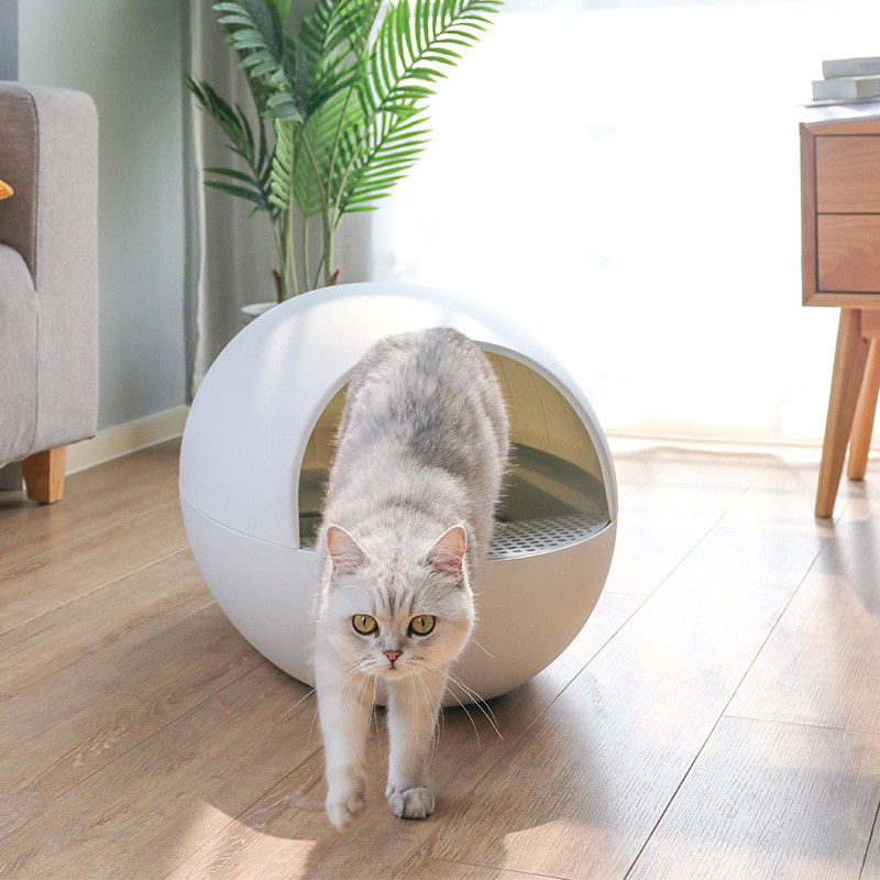 Il tipo a basso rumore l'auto pulizia Cat Litter Box Toilet Semi dell'uovo ha accluso il deodorante della spruzzata