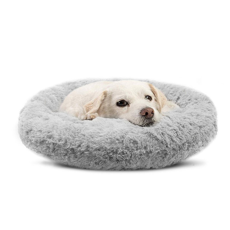 Letto di Cat Bed Faux Fur Dog della ciambella per la stuoia di lusso di riscaldamento del letto dell'animale domestico dell'abbraccio di piccolo auto medio dei cani