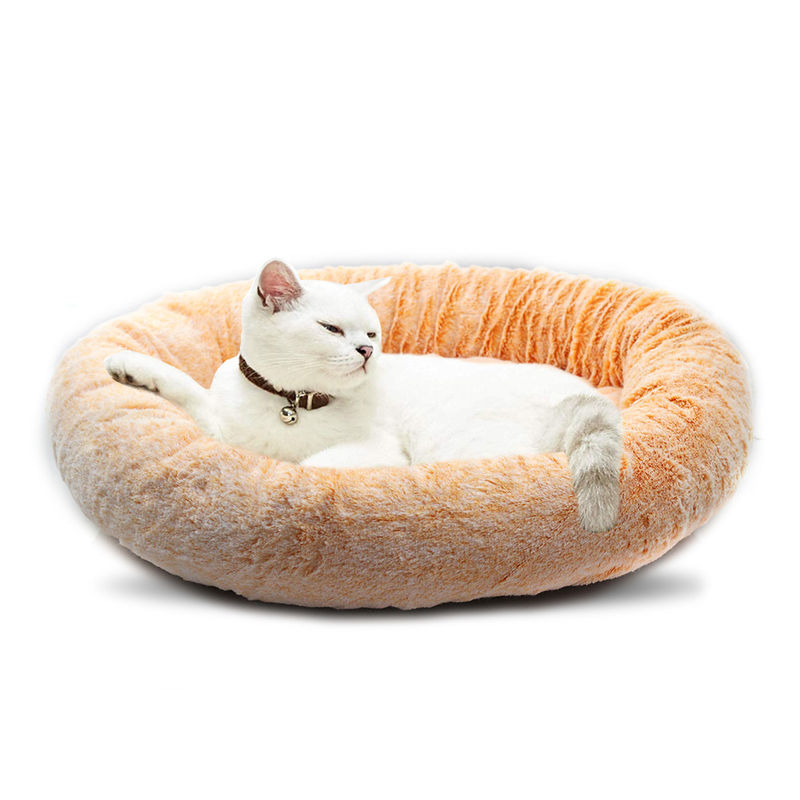 Letto di Cat Bed Faux Fur Dog della ciambella per la stuoia di lusso di riscaldamento del letto dell'animale domestico dell'abbraccio di piccolo auto medio dei cani