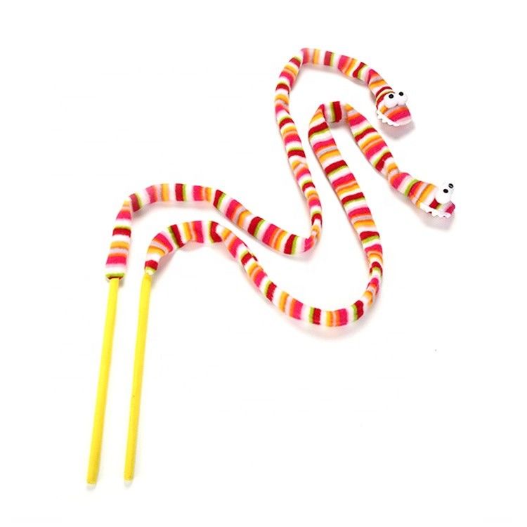 Bacchetta rosa vocale 113cm del rompicapo di Cat Pet Toys Cat Feather del serpente