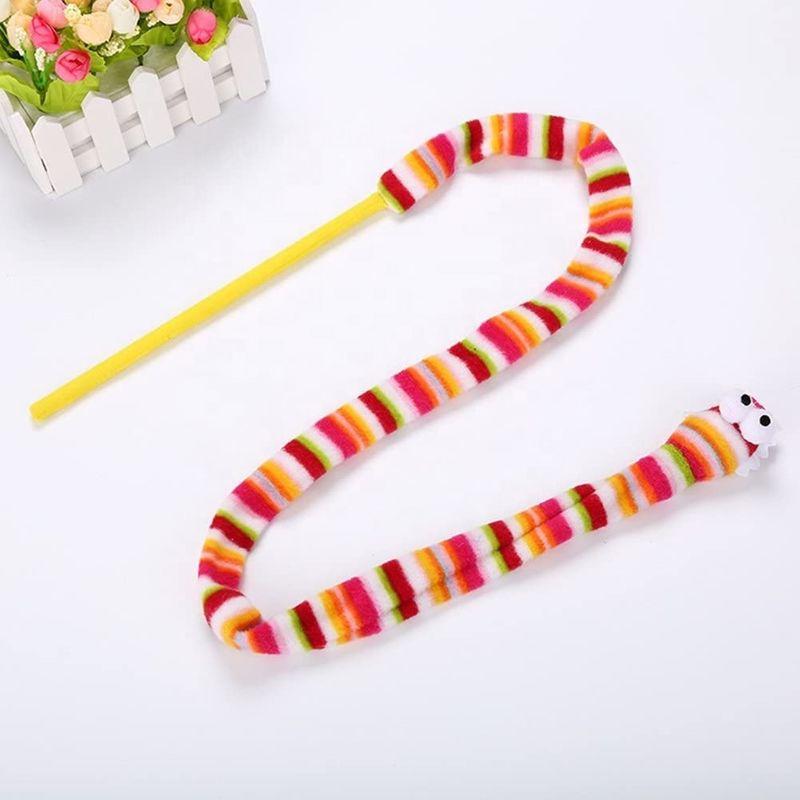 Bacchetta rosa vocale 113cm del rompicapo di Cat Pet Toys Cat Feather del serpente