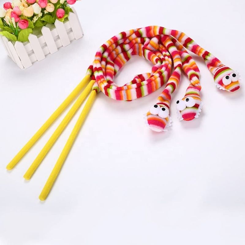 Bacchetta rosa vocale 113cm del rompicapo di Cat Pet Toys Cat Feather del serpente