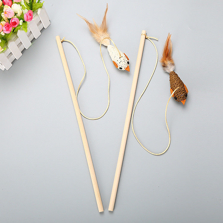 Il multiplo disegna la piuma Cat Fishing Pole Toy di Cat Pet Toys Interactive Funny