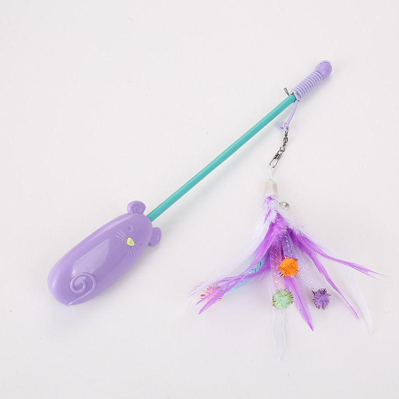 Piuma Cat Toy Plastic telescopica divertente 42g Cat Laser Teaser