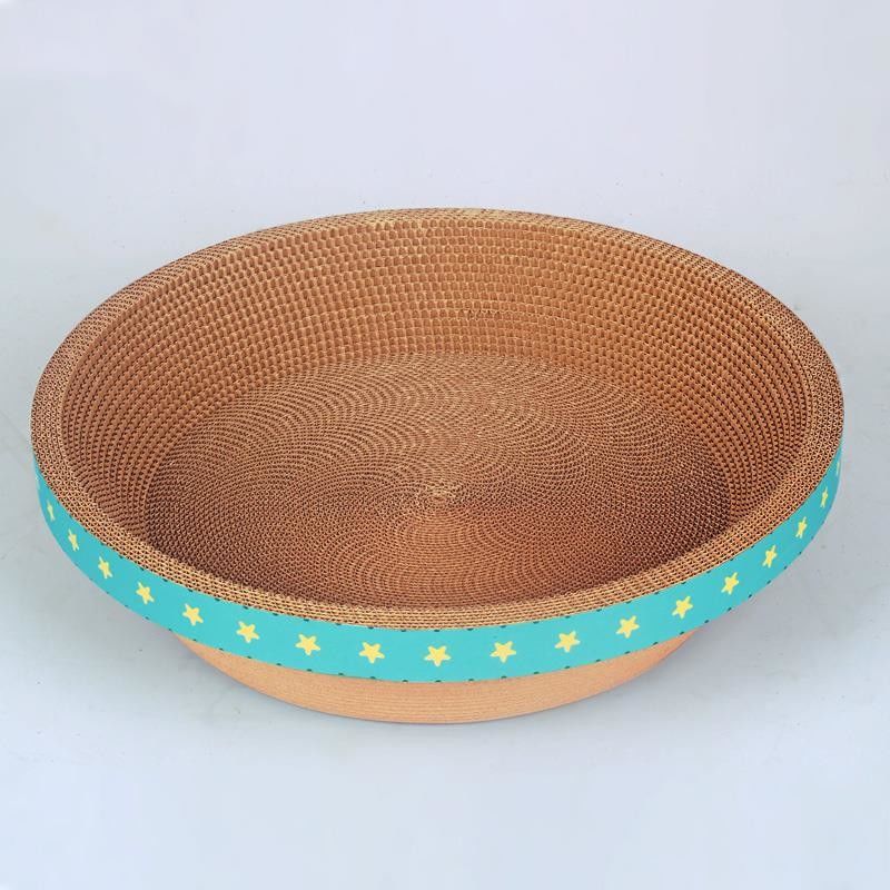 Cartone rotondo durevole Cat Bed Bowl Shape Corrugated Cat Scratching Pad 700g
