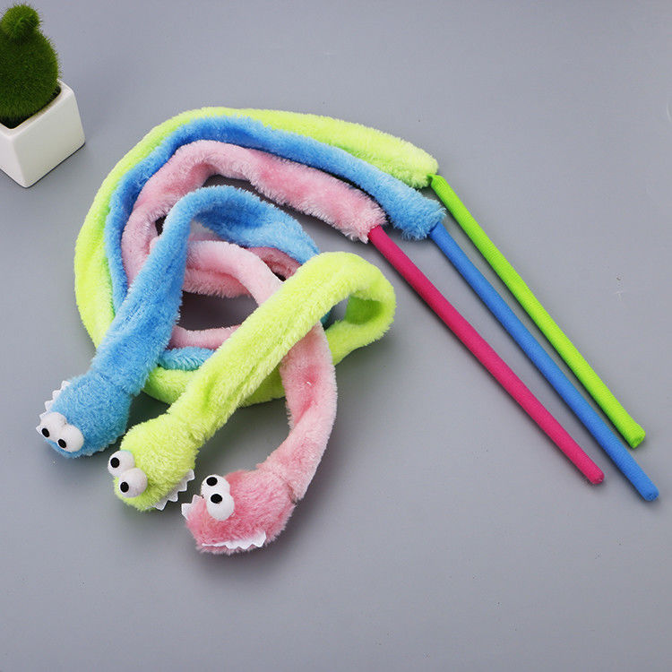 Bacchetta durevole sveglia 31g della peluche di Cat Toy Teaser Snake Shape Kitten