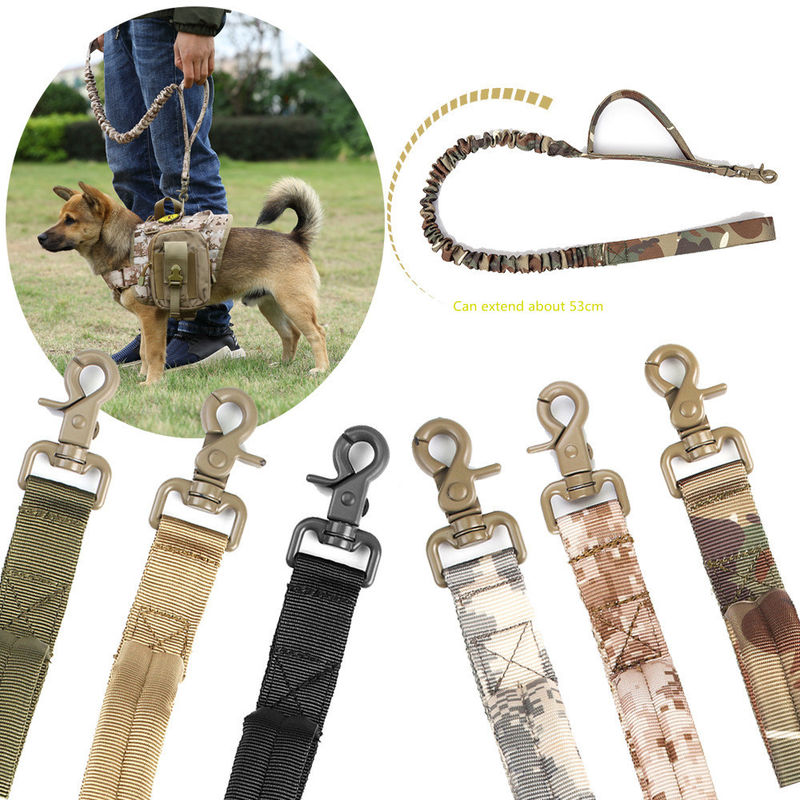 Guinzagli ritrattabili di addestramento di cani dell'ammortizzatore ausiliario della corda del guinzaglio di nylon tattico del cane