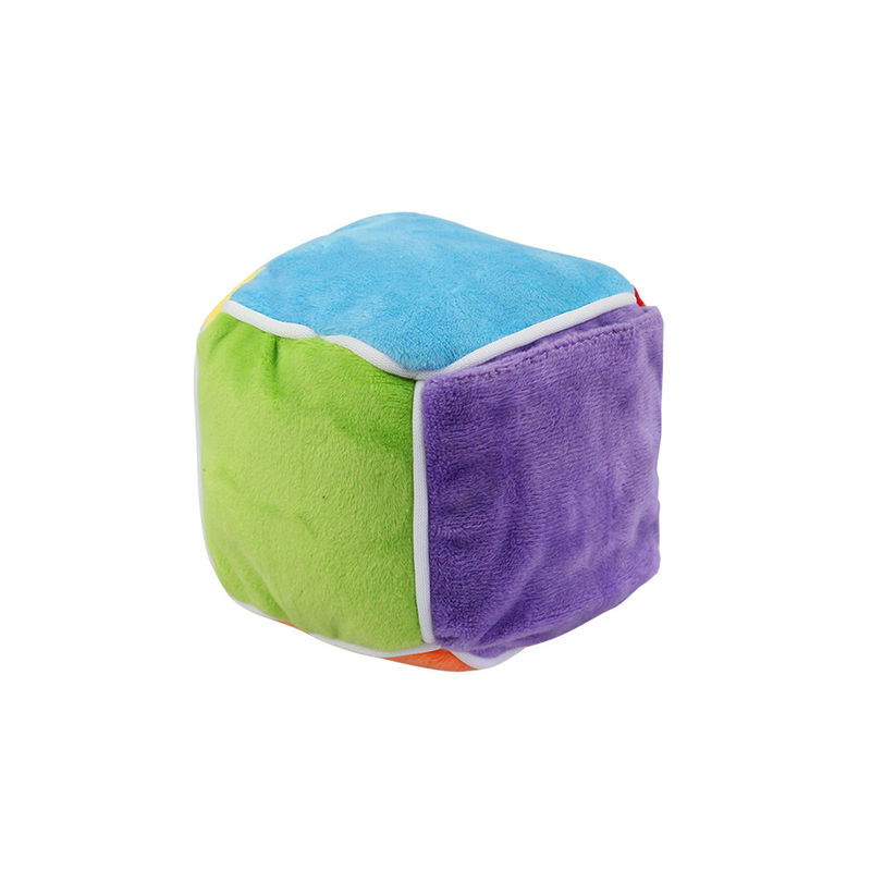 L'animale domestico intelligente variopinto ecologico gioca i giocattoli di masticazione del cane del cubo dell'alimento di perdita della peluche di cotone