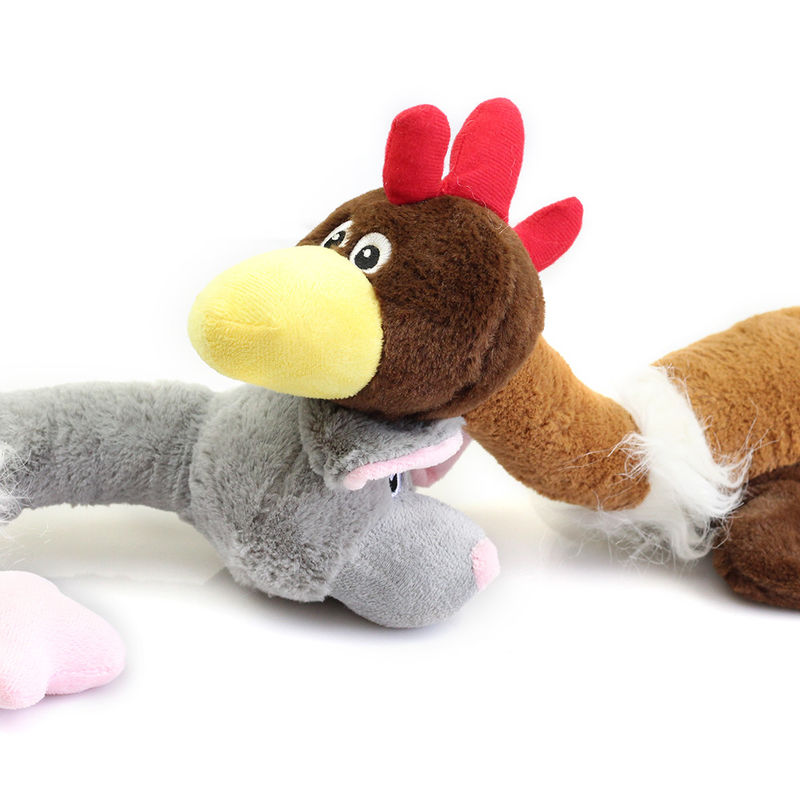 Cani divertenti Toy Squeaky Durable Chew Toys dei gatti della peluche animale resistente di forma del morso