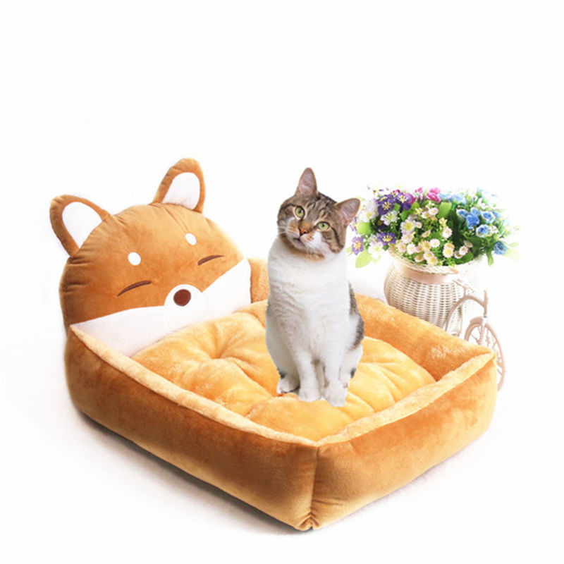 Letto comodo 1600g di sonno di Sofa Yellow Gray Cartoons Pet del letto dell'animale domestico del taglio moderno