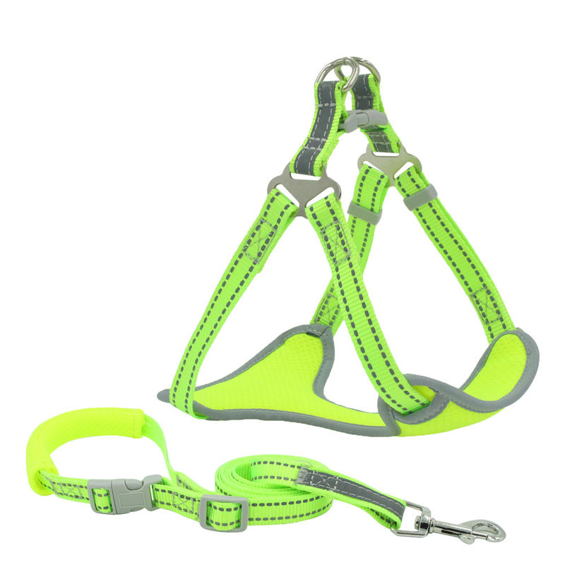 Mesh Reflective Leash And Collar respirabile ha messo il corredo del collare e del guinzaglio di cane dell'insieme della trazione della cinghia pettorale