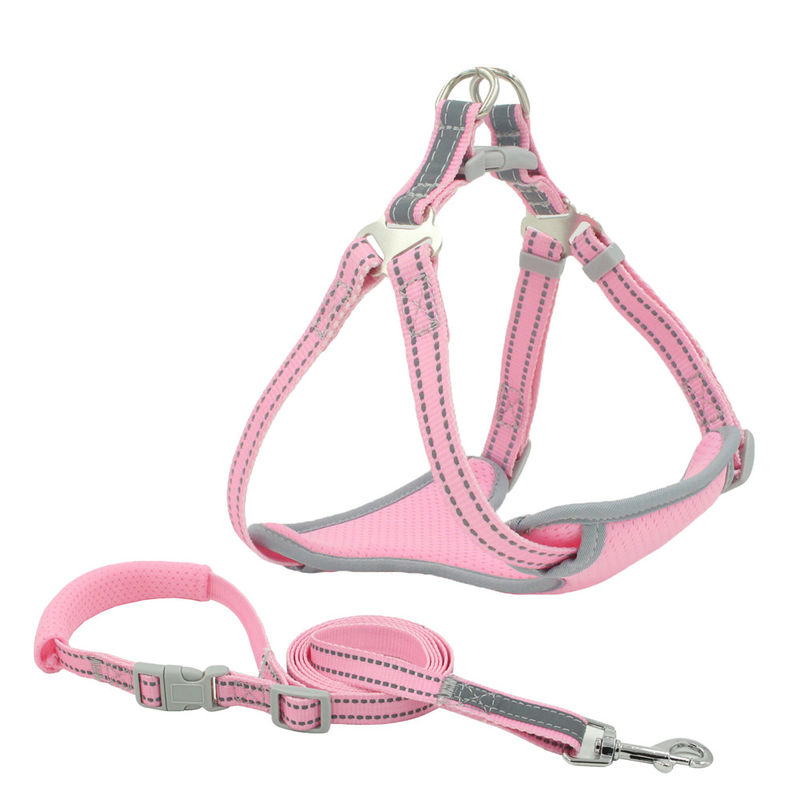 Mesh Reflective Leash And Collar respirabile ha messo il corredo del collare e del guinzaglio di cane dell'insieme della trazione della cinghia pettorale