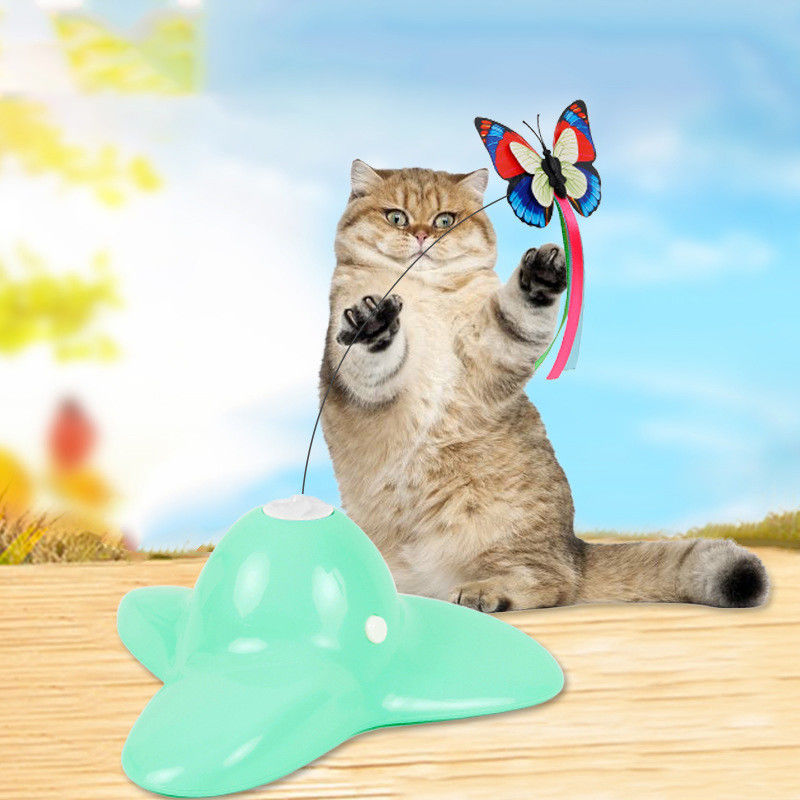 farfalla girante elettrica Cat Toy di 285g Cat Pet Toys Flutter Bug