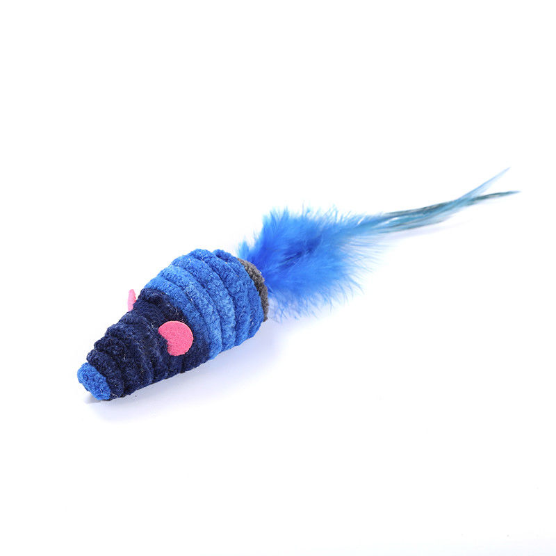 Topo Cat Toy Anti Depression della piuma di Cat Pet Toys Dark Blue eccitato auto