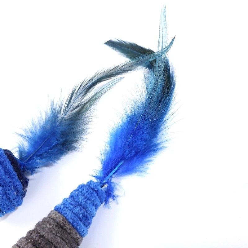 Topo Cat Toy Anti Depression della piuma di Cat Pet Toys Dark Blue eccitato auto