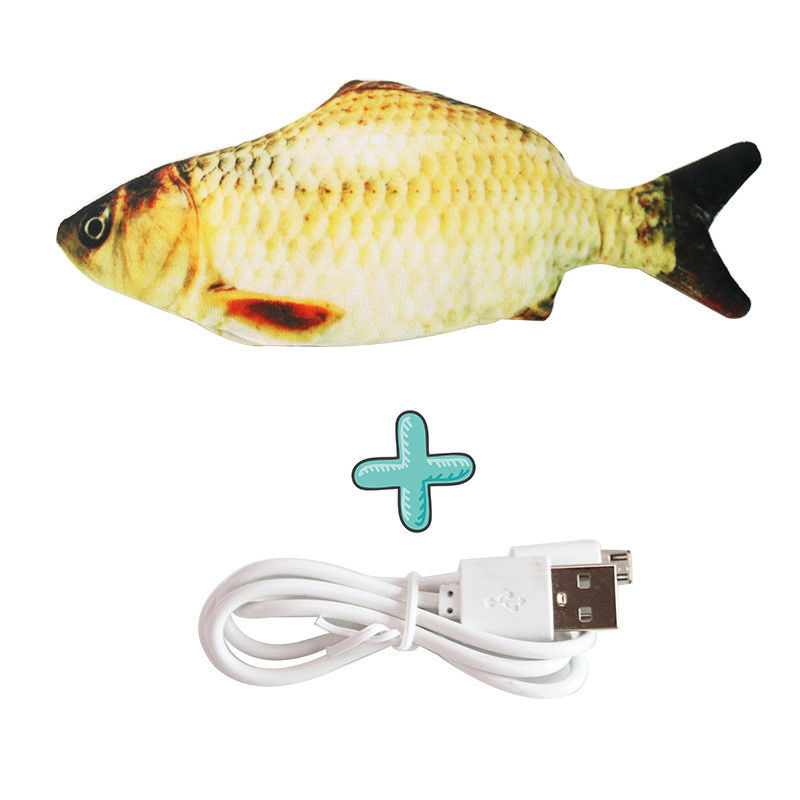 Il pesce floscio elettrico Cat Toy Simulation Wiggle Fish Catnip gioca la peluche che il pesce ballante commovente interattivo gioca per i gatti