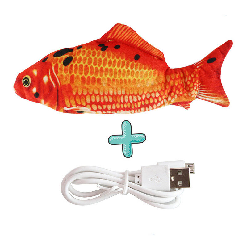 Il pesce floscio elettrico Cat Toy Simulation Wiggle Fish Catnip gioca la peluche che il pesce ballante commovente interattivo gioca per i gatti