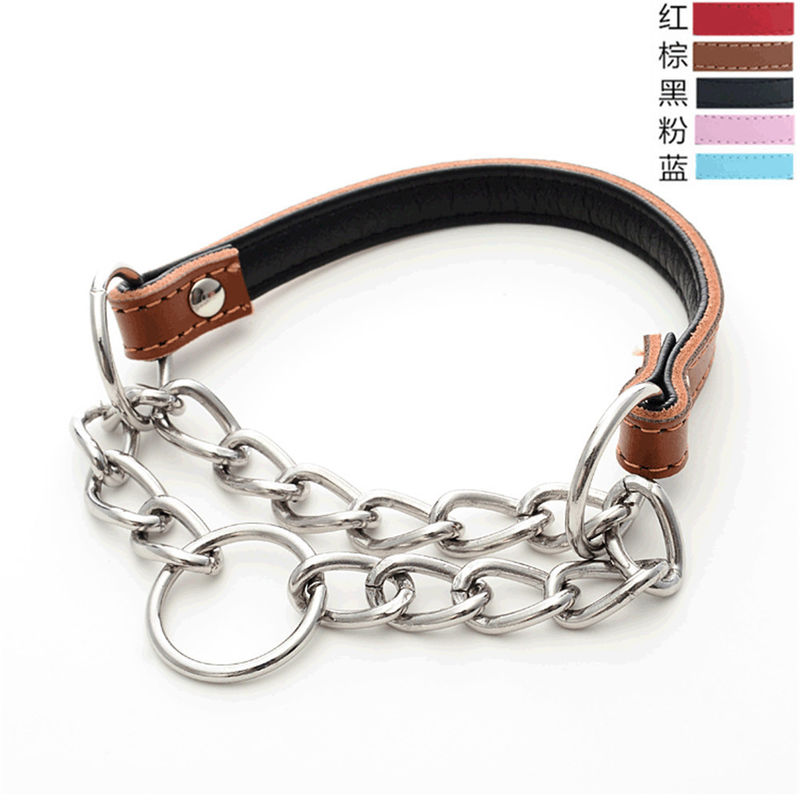 I piccoli grandi cani popolari personali rivestono di pelle il collare di cane della collana della catena del collare
