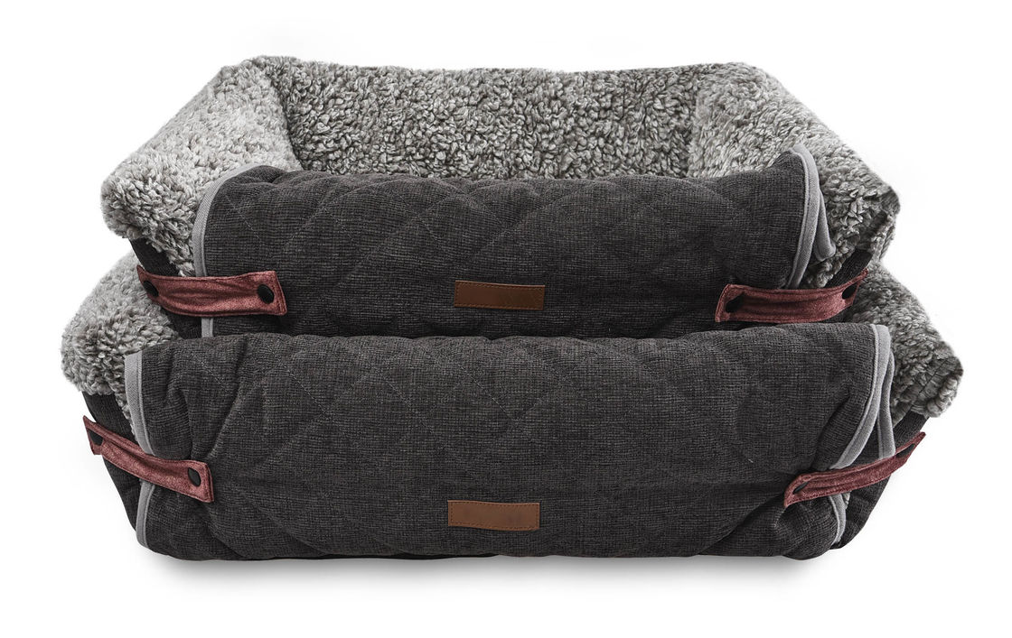 Stuoia smontabile staccabile di Flip Cover Comfortable Pet Bed Grey Dog Sofa Cushion With